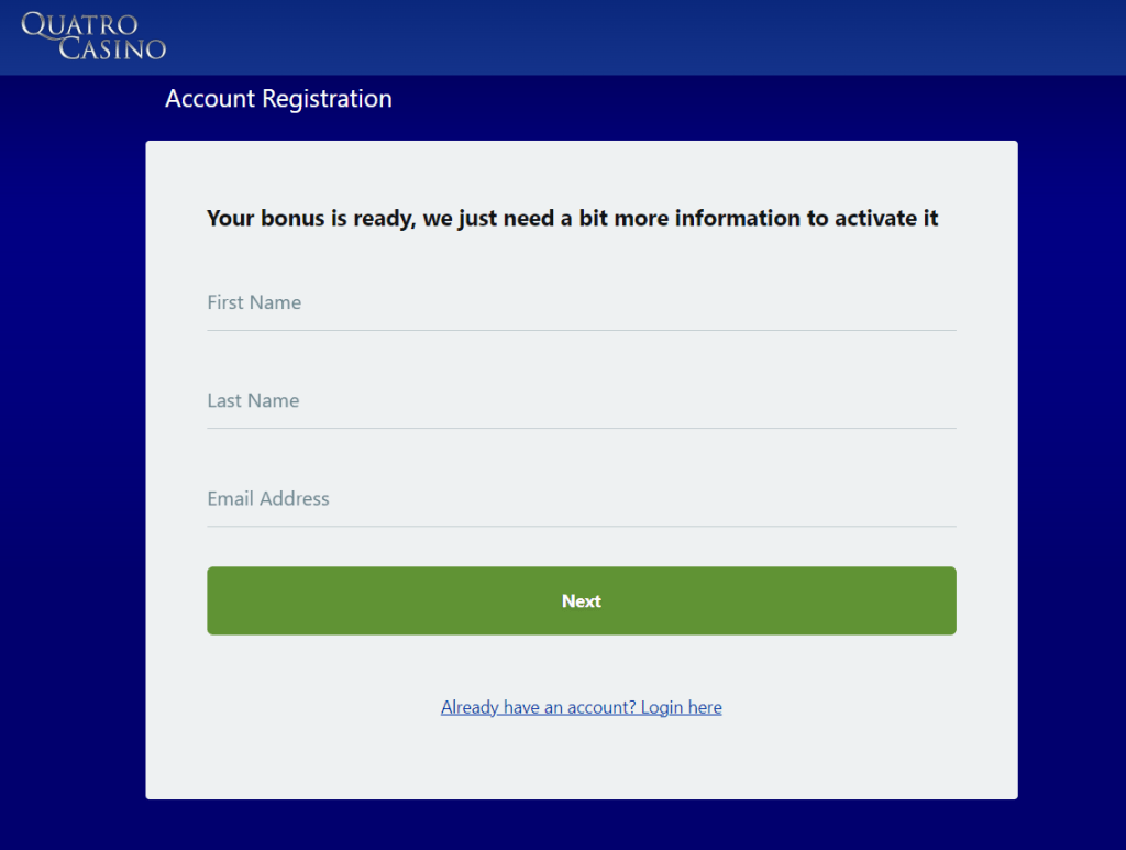 Account Registration to Get Bonus