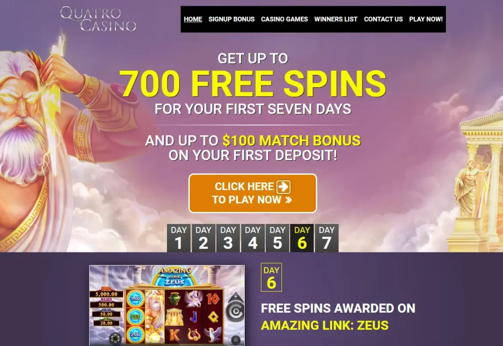 Quatro Casino Free Spins